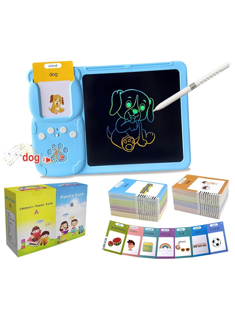 Arabic Writing Tablet  FlashCards Learning Toys(3-12 Years), The Arabic Writing Tablet, 255PCS Audible Flashcards Educational Arabic Talking Toys with 510 Words (510 Words - Blue Tablet)  - Image 1