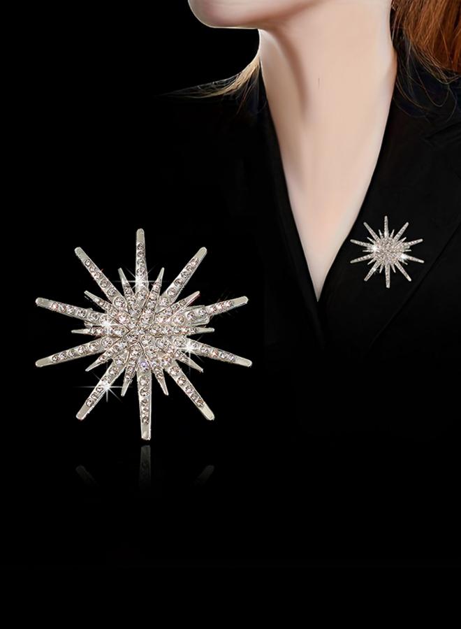 Take Two Sea Urchin Shaped Rhinestone Embellished Brooch - Image 1