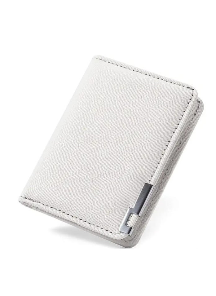 Generic Slim Business Style Wallet With Multiple Card Slots Credit Card and Driver's Licence Holder Geometric Interior Design White  - Image 1