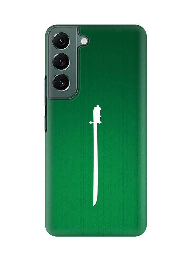 Stylizedd Case for Samsung Galaxy S22 5G Slim Snap Classic Series Shield Matte Finish Print - Sword Of Saudi - Image 1