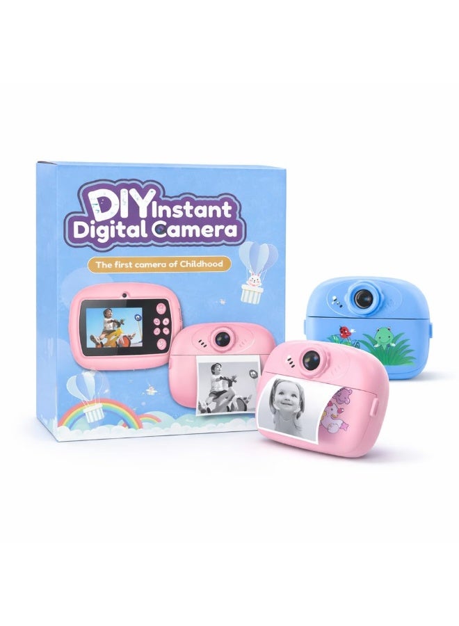 Kids Instant Print Camera with Built-in Printer & HD Video, Digital Toy Camera with Roll Paper - Image 1