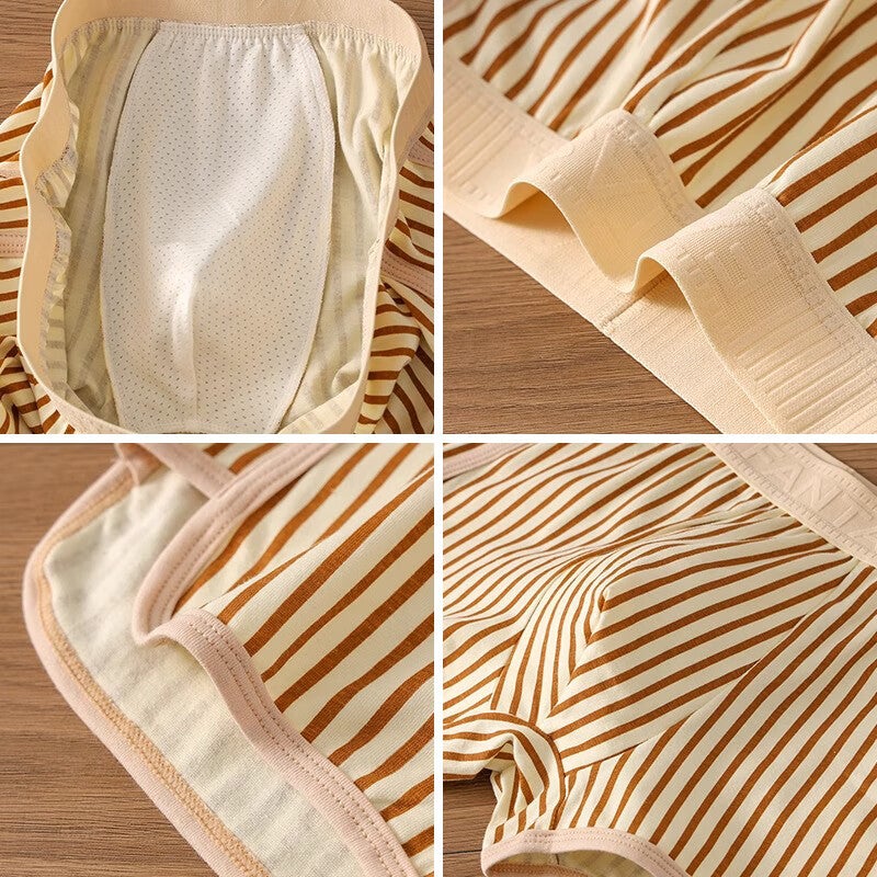 JD Jing Zao XUEXIMAN Men's Underwear, Fashionable Striped, 2026 Spring And Summer New Style, Loose-Fitting, Antibacterial, Comfortable, Breathable, Athletic Boxers, XL - Image 4