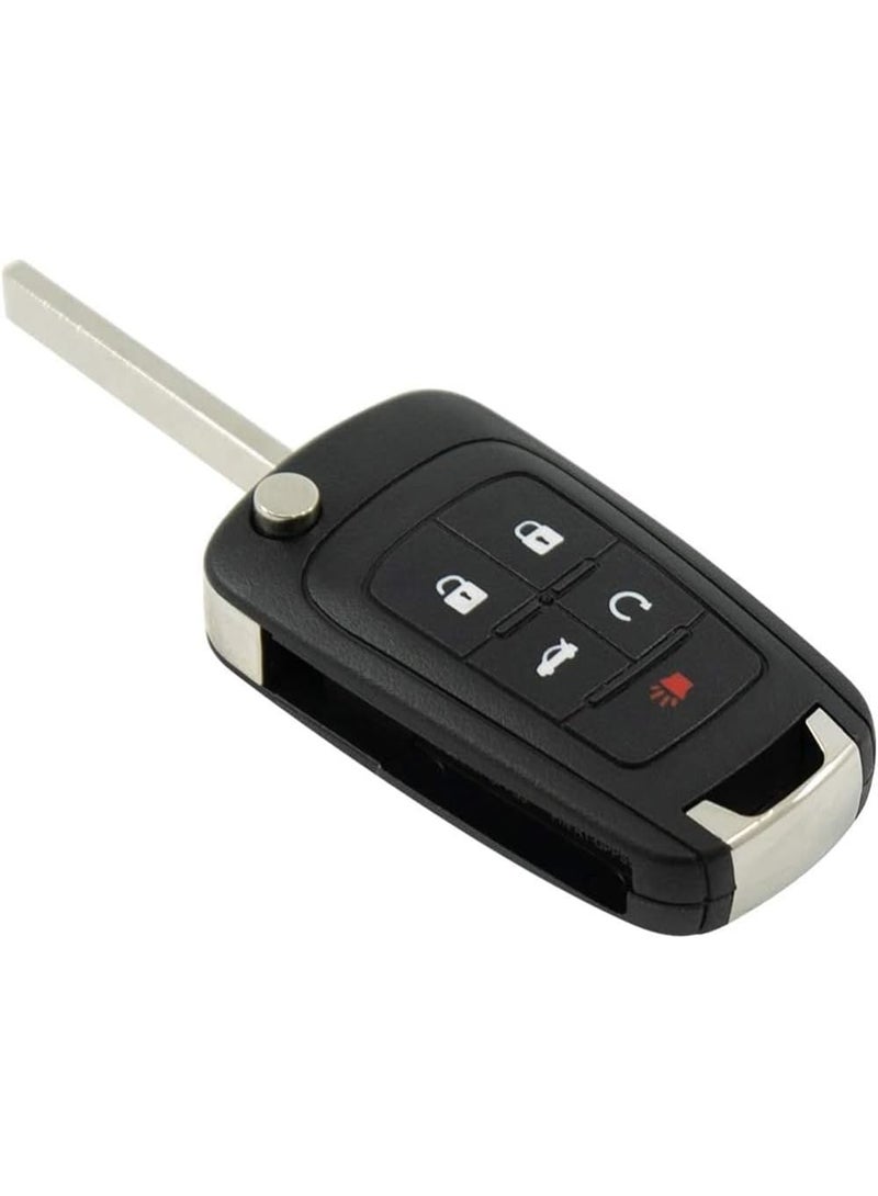 5 Buttons Replacement Entry Keyless Remote Control Key Fob Shell Case Fit for GMC Chevrolet Camaro Cruze Equinox Malibu Impala Flip Key Cover - Image 1