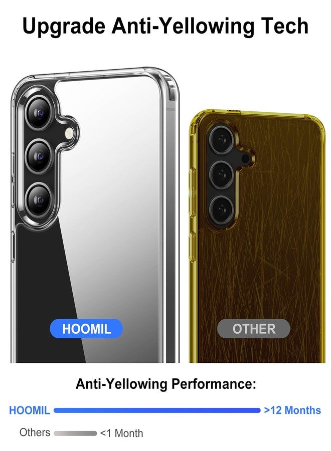 HOOMIL Case for Samsung Galaxy S25+ Plus, Non-Yellowing, Drop Protection, Anti-Scratch Transparent Hard Back Phone Cover - Crystal Clear - Image 4