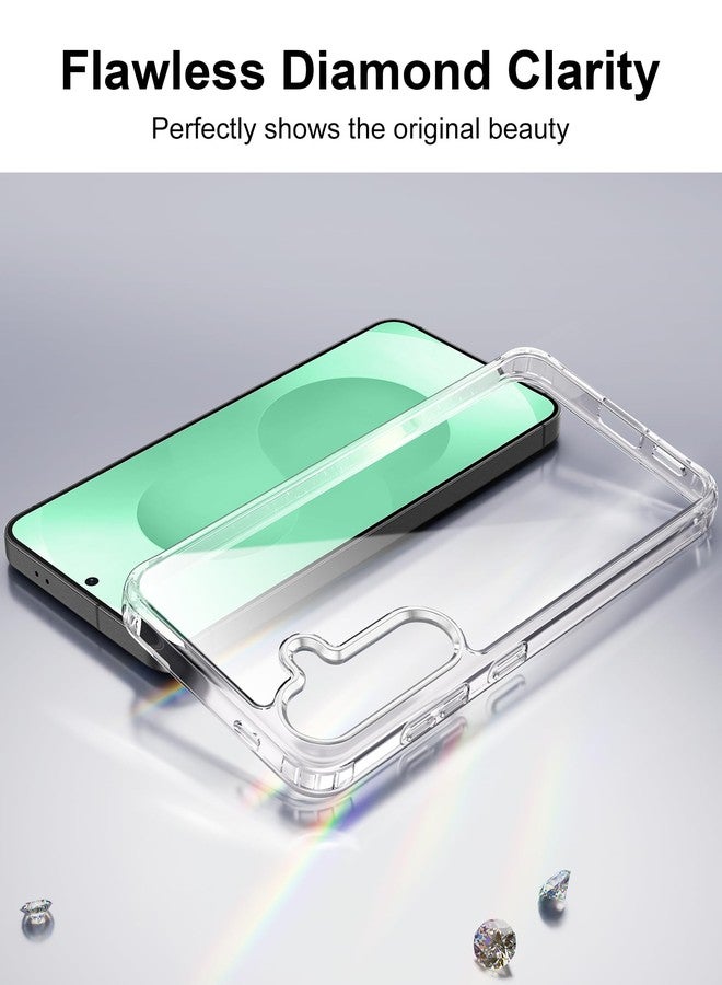 HOOMIL Case for Samsung Galaxy S25+ Plus, Non-Yellowing, Drop Protection, Anti-Scratch Transparent Hard Back Phone Cover - Crystal Clear - Image 3