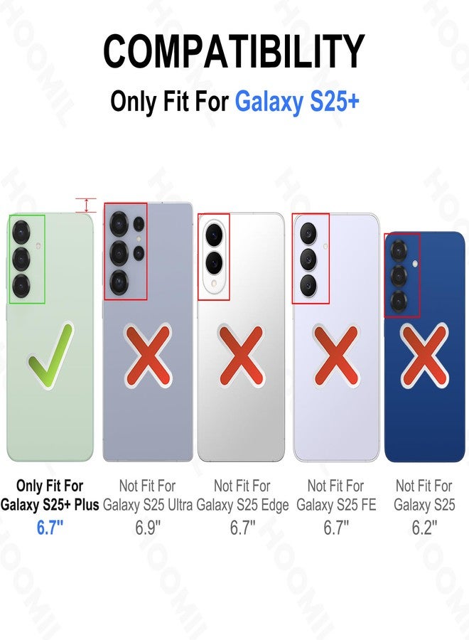 HOOMIL Case for Samsung Galaxy S25+ Plus, Non-Yellowing, Drop Protection, Anti-Scratch Transparent Hard Back Phone Cover - Crystal Clear - Image 2