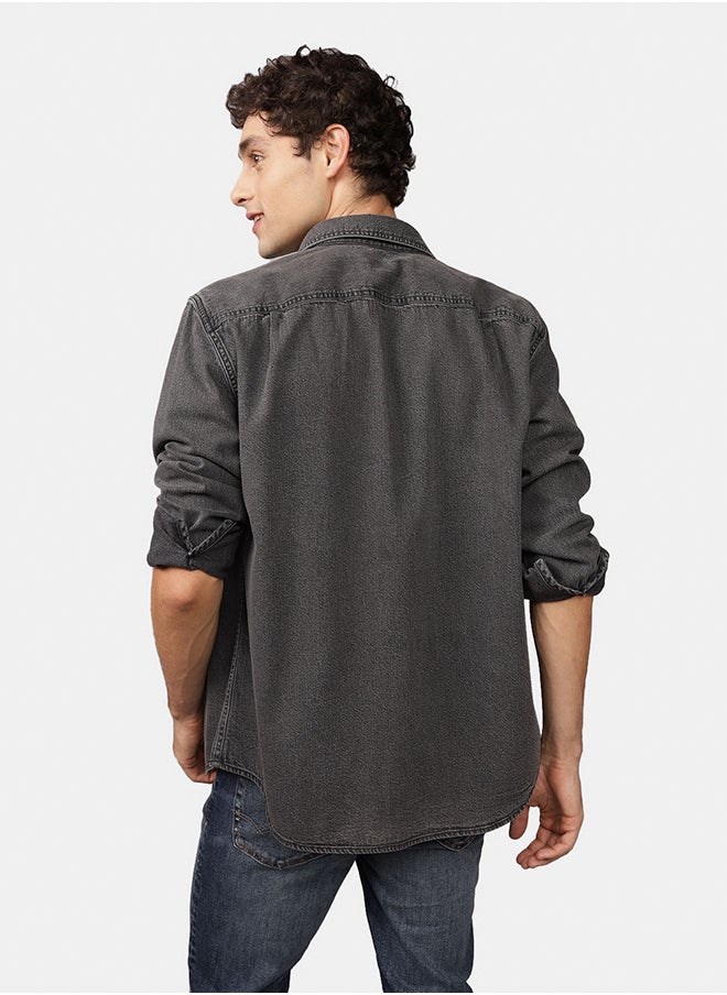 American Eagle AE Everyday Denim Button-Up Shirt  - Image 2