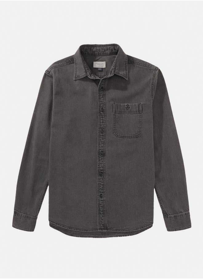 American Eagle AE Everyday Denim Button-Up Shirt  - Image 3