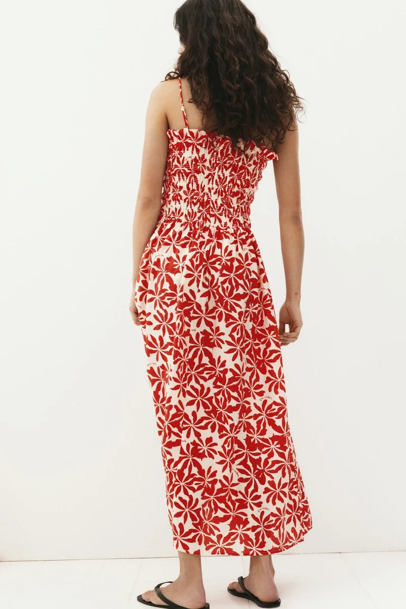 H&M Smocked-bodice strappy dress