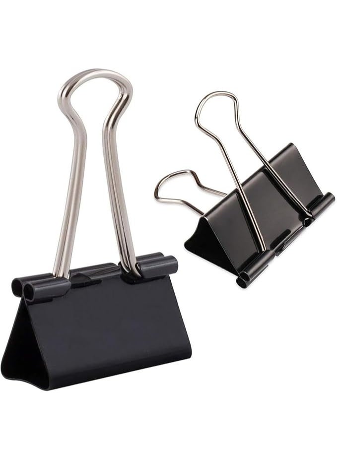 Bulldog Clips - 10 Pcs - Heavy Duty Binder Clamps & Paper Grips - Durable Document Organizer for Office, School, and Kitchen Use - Image 1