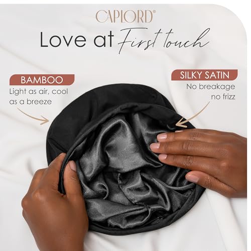 CAPLORD Satin Bonnet for Sleeping Curly Hair Wrap Sleep for Men Adjustable Silk Beanies for Women Silk Hair Bonnet for Sleeping Sleep Caps for women Loc Night Cap Satin Lined Skull Cap Beanie - Image 3