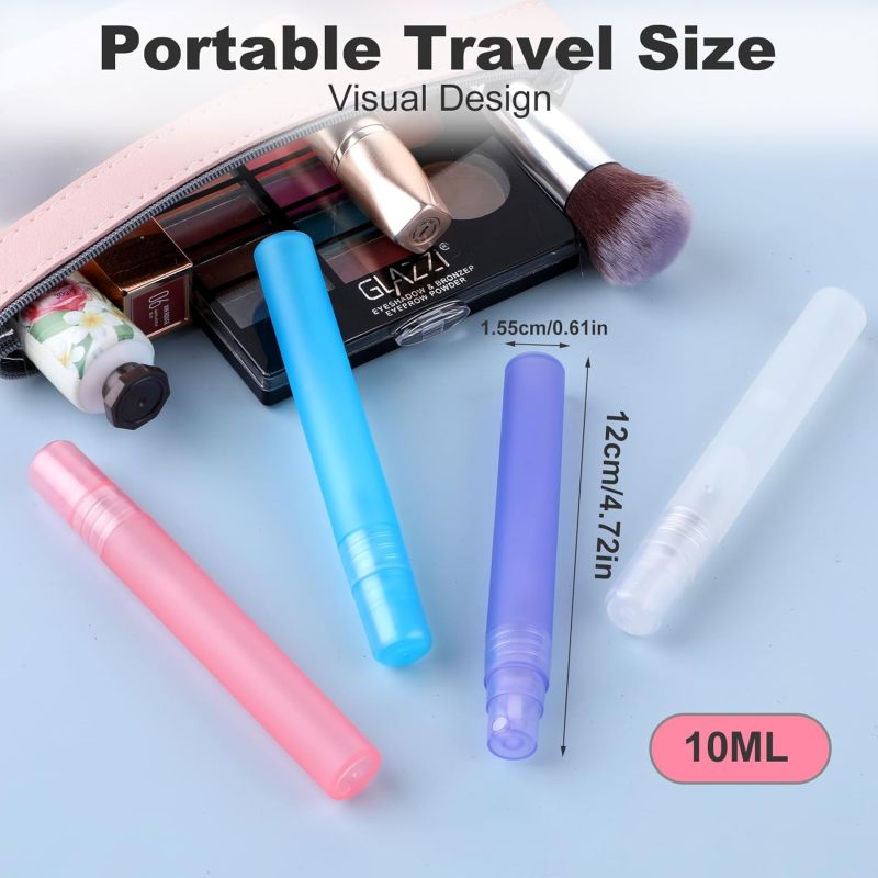 Refillable Perfume Atomizer 5 Ml Multicolor Frosted Shell Fine Mist Spray - Threaded Leak-Proof Seals Compact Pen-Style Design for Travel Daily Commute Touch Ups - Image 3