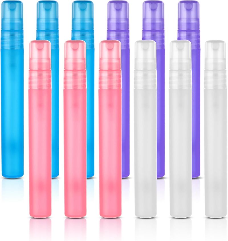 Refillable Perfume Atomizer 5 Ml Multicolor Frosted Shell Fine Mist Spray - Threaded Leak-Proof Seals Compact Pen-Style Design for Travel Daily Commute Touch Ups - Image 1