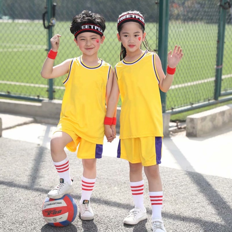 Children'S Basketball Suit Lakers Warriors Board Blank Board 76 Primary And Secondary School Students Diy Jersey Team Uniform - Image 1