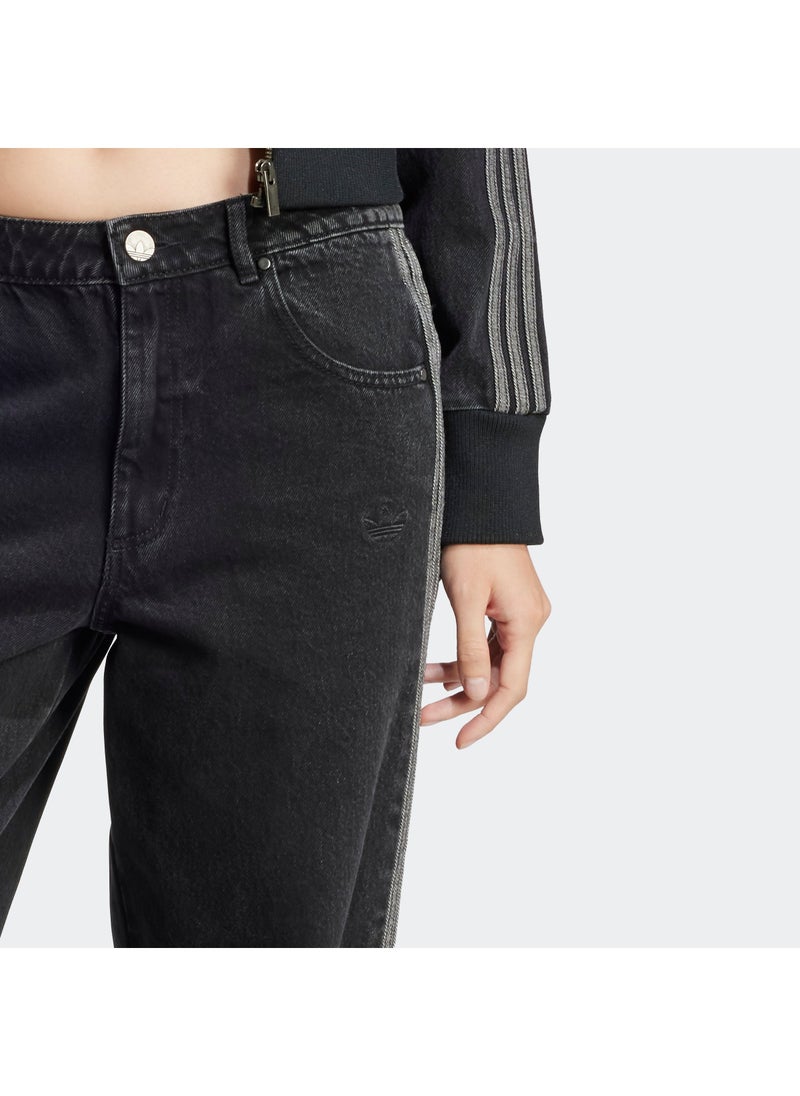 اديداس اوريجينالز بنطلون اديكولور جينز بثلاث خطوط رياضية - Image 3