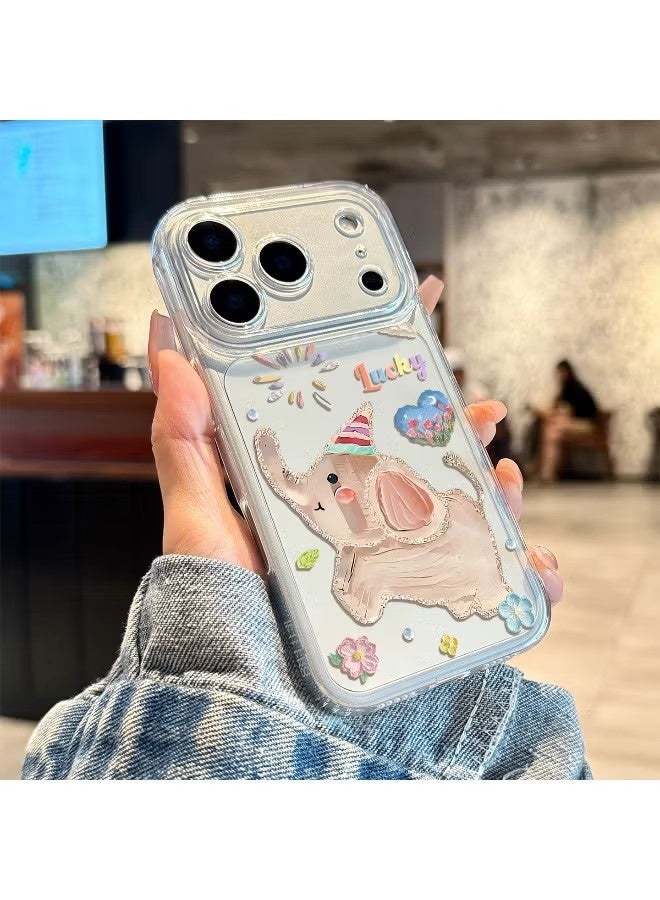 iPhone 17 Pro Max Case, Cover oil Cute Animal with Camera Protector Women Girl IPhone Covers Anti-Yellow & Anti-Scratch, Ultra Slim, for iPhone 17 Pro Max Accessories ( Clear ) - Image 1