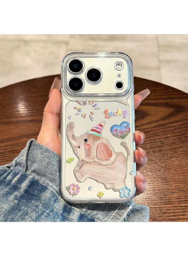 iPhone 17 Pro Max Case, Cover oil Cute Animal with Camera Protector Women Girl IPhone Covers Anti-Yellow & Anti-Scratch, Ultra Slim, for iPhone 17 Pro Max Accessories ( Clear ) - Image 2