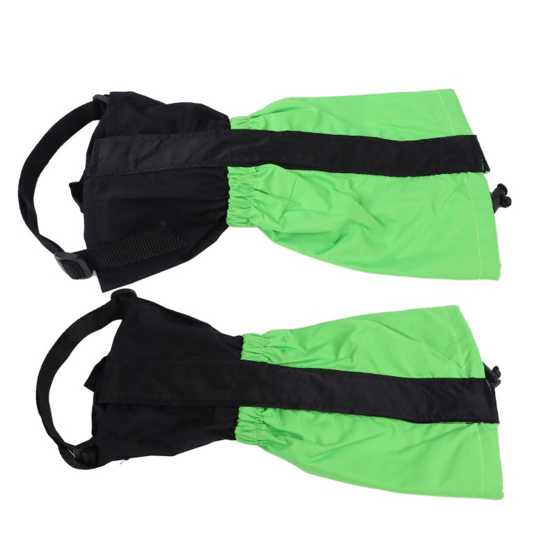Children's Waterproof Leg Covers: Green Adjustable Webbing - Abrasion Resistant Protective Leg Covers for Outdoor Cold Wet Weather Use - Image 4