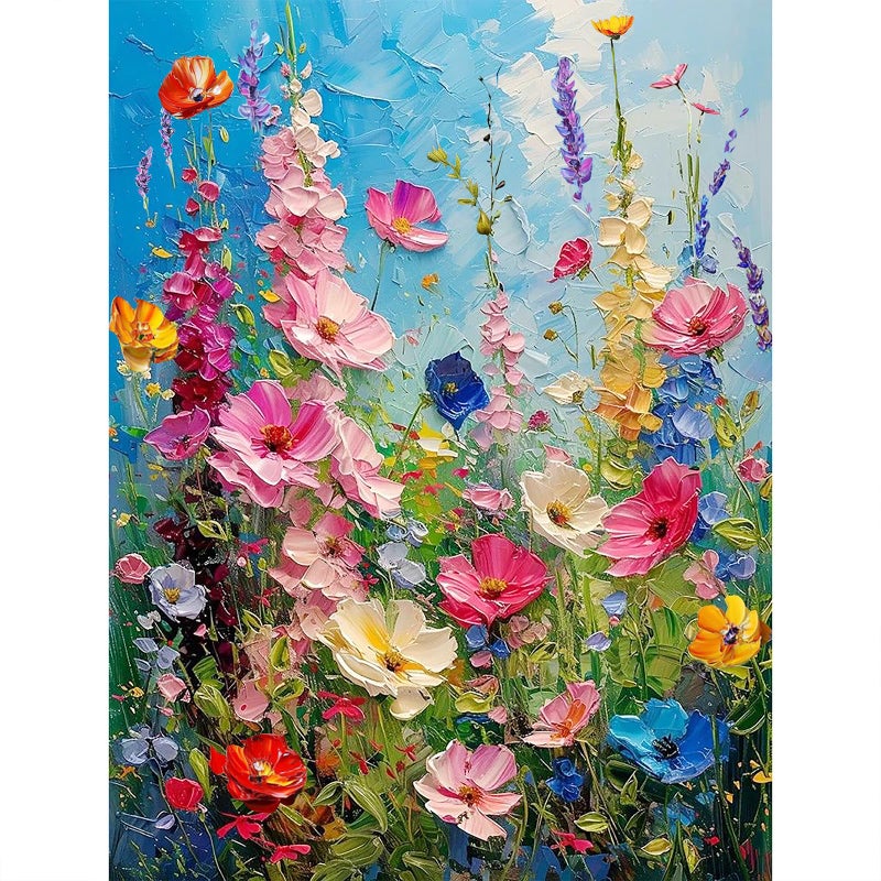 Hutarosl Wild Flowers Diamond Art Kits for Adults - Flowers Diamond Painting for Adults, Flower Gem Painting for Adult and Crafts Home Decor 12x16inch - Image 1