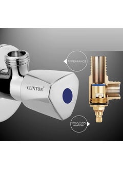 CLINTON CLINTON Stainless Steel Chrome Plated Angle Valve_set of 8 Triangle  - Image 3