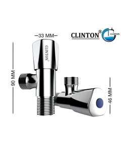 CLINTON CLINTON Stainless Steel Chrome Plated Angle Valve_set of 8 Triangle  - Image 2