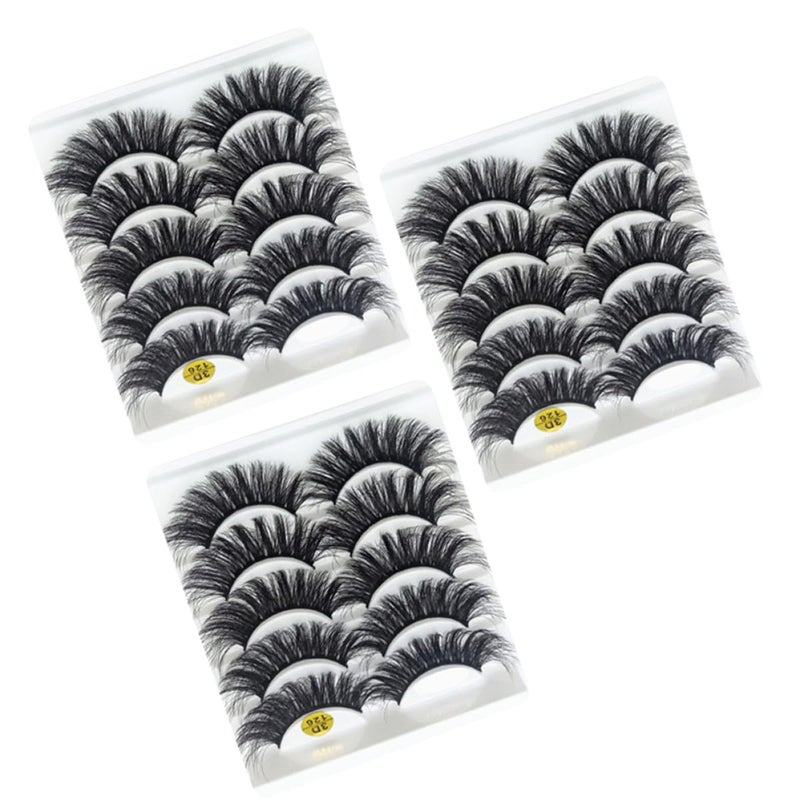 15 Pairs 3d False Eyelashes Volume Long Natural Realistic Fake Lashes for Women Makeup Beauty Cosmetic Use - Image 1
