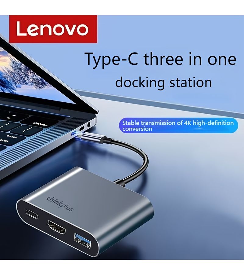 USB 3.0 HDMI PD 100W 3 In 1 Docking Station High Speed Plug and Play Driver Free Multifunctional 4K HD Screen Mirroring - Image 1
