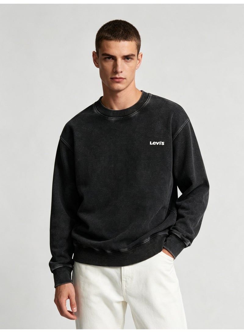 Levi's Men's and women's long-sleeved sweater with loose off-shoulder round neck - Image 1