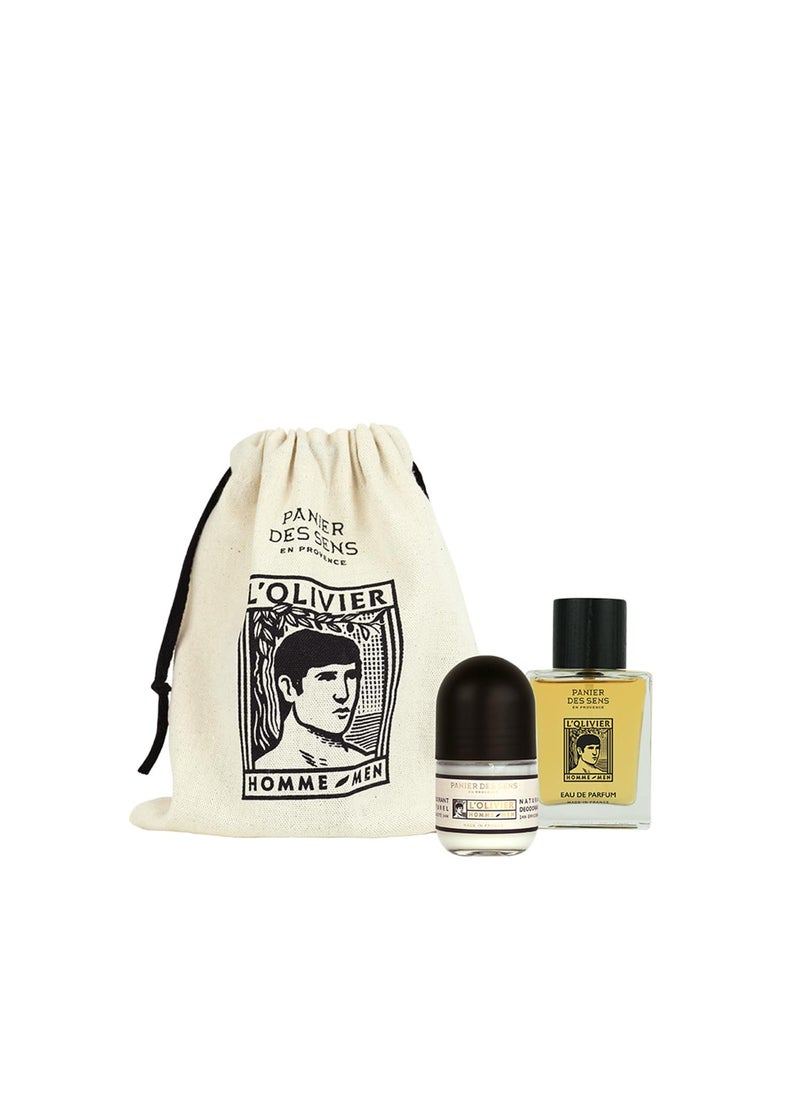 PANIER DES SENS - Panier des Sens Gift set for men L'Olivier - Perfume for Men + Natural Deodorant - Made in France up to 100% natural Ingredients - Image 1