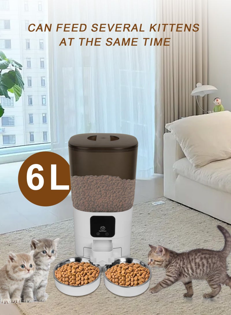 URbazaar 7L Automatic Cat Feeder,Pet Feeder with APP Control for Pet Dry Food Timing Quantitative Feeder Body Dispenser with Portion Control- 10 times 12 servings - Image 4