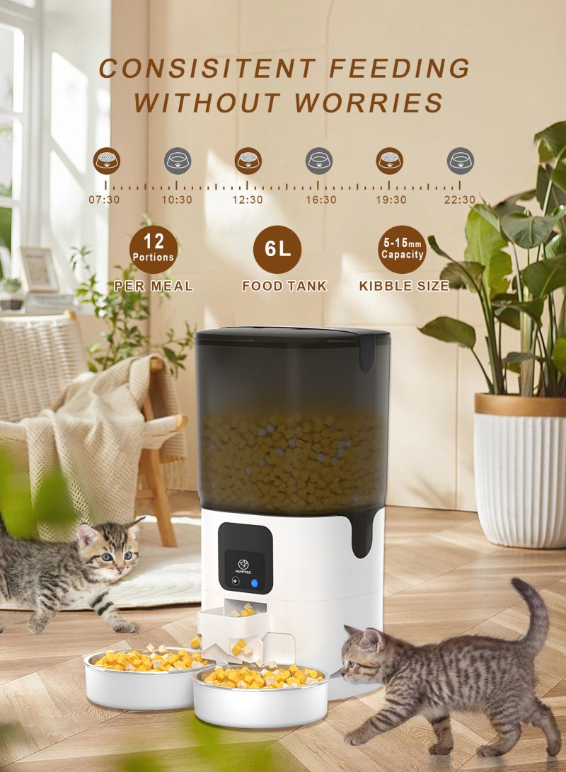 URbazaar 7L Automatic Cat Feeder,Pet Feeder with APP Control for Pet Dry Food Timing Quantitative Feeder Body Dispenser with Portion Control- 10 times 12 servings - Image 2