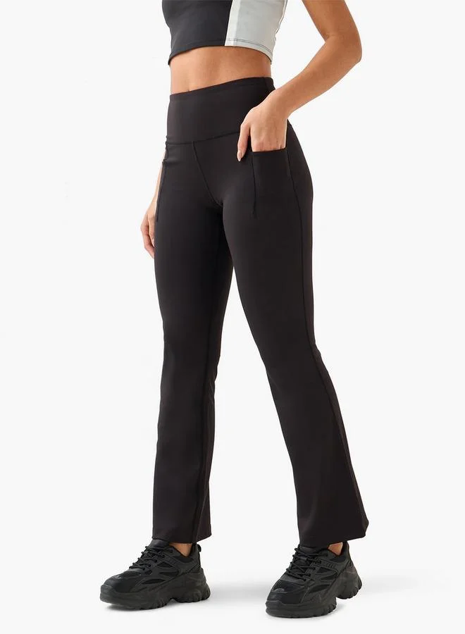 Kappa Kappa Women Fit and Flare 2 Way Stretch Leggings