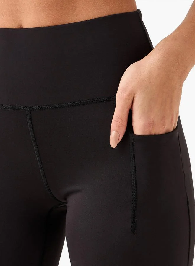 Kappa BLACK Kappa Women Fit and Flare 2 Way Stretch Leggings for Women | Best Price UAE