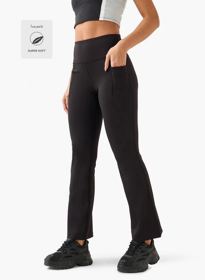 Kappa BLACK Kappa Women Fit and Flare 2 Way Stretch Leggings for Women | Best Price UAE