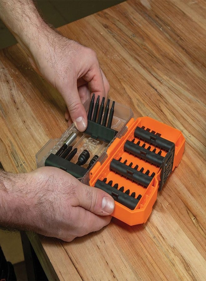 Klein Tools 33800 Impact Driver Bit Set, 35-Piece, S2 Steel with Phillips, Slotted, Square, TORX Bits and Magnetic Nut Drivers in MODbox Case - Image 5