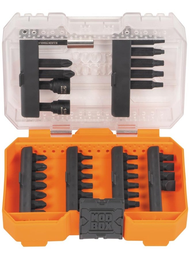 Klein Tools 33800 Impact Driver Bit Set, 35-Piece, S2 Steel with Phillips, Slotted, Square, TORX Bits and Magnetic Nut Drivers in MODbox Case - Image 1