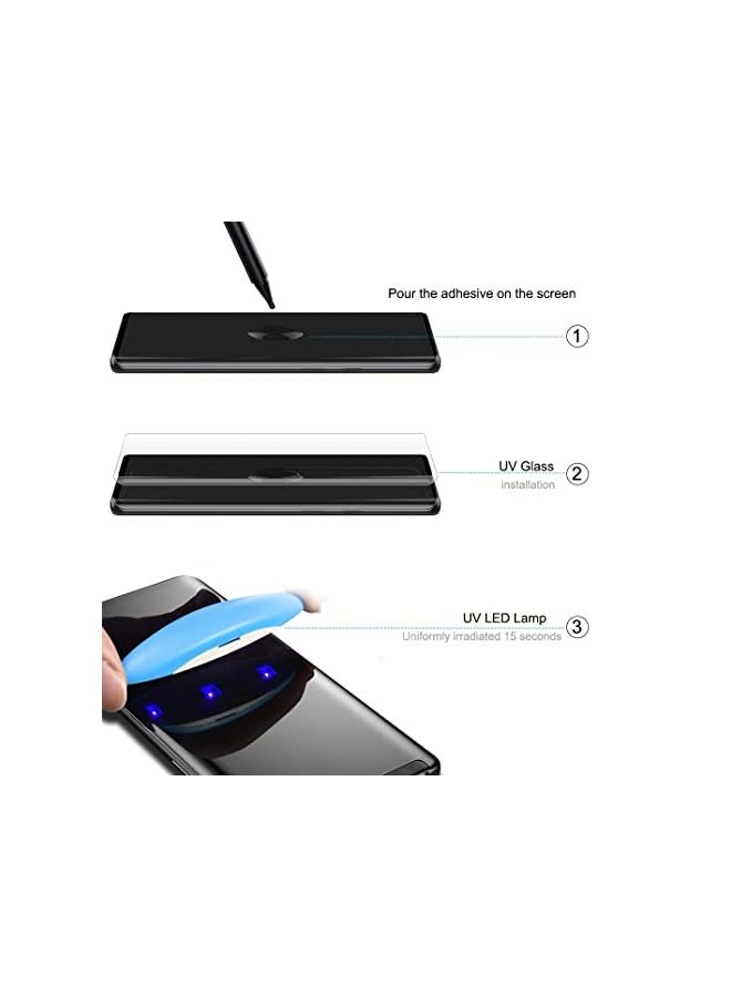 Baytion 8 Pro Screen Protector, Baytion Oneplus Uv Tempered Glass [Exclusive Solution For Ultrasonic Fingerprint][Full Adhesive] [Fingerprint Sensor Compatible][Easy Install Kit] For Oneplus 8 Pro - Image 3