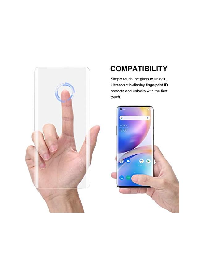 Baytion 8 Pro Screen Protector, Baytion Oneplus Uv Tempered Glass [Exclusive Solution For Ultrasonic Fingerprint][Full Adhesive] [Fingerprint Sensor Compatible][Easy Install Kit] For Oneplus 8 Pro - Image 5