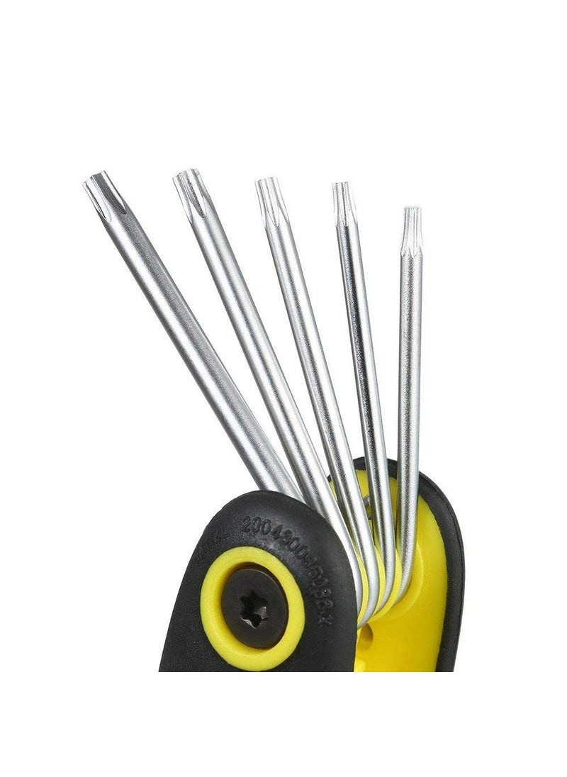 WROPZO WROPZO TM 8Piece Folding Star Key Wrench Set Screwdrivers Kit T9 To T40  - Image 3