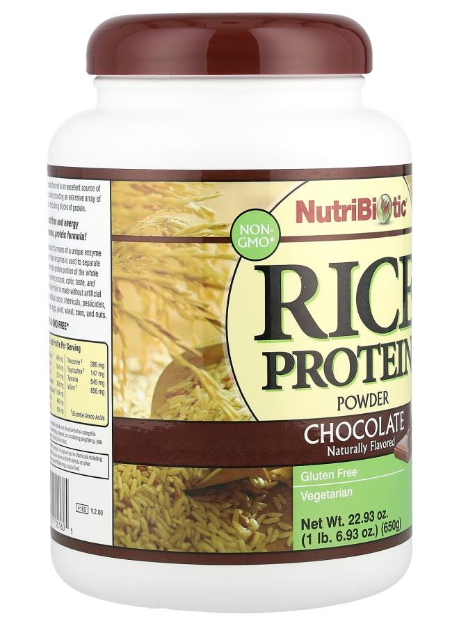 Nutribiotic Rice Protein Powder Chocolate 1 lb 6.93 oz (650 g) - Image 2