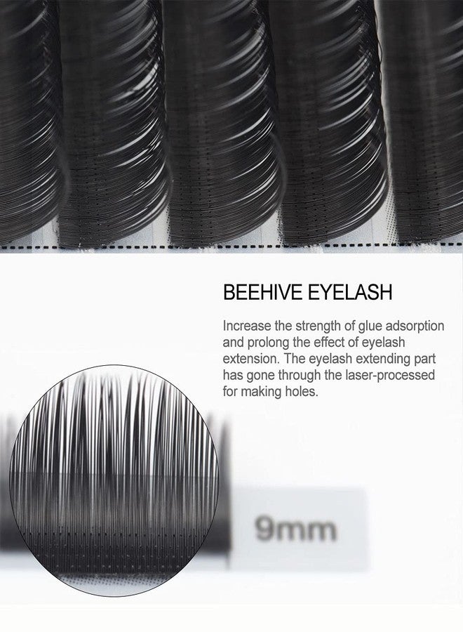 NAGARAKU Laser Beehive Eyelash Extensions Supplies 0.07 C curl Longer Lasting Individual Matte Black Clusters Single Length 16 Rows Beauty Salon (Thickness-0.07mm, Length-13mm, Curl-C) - Image 4