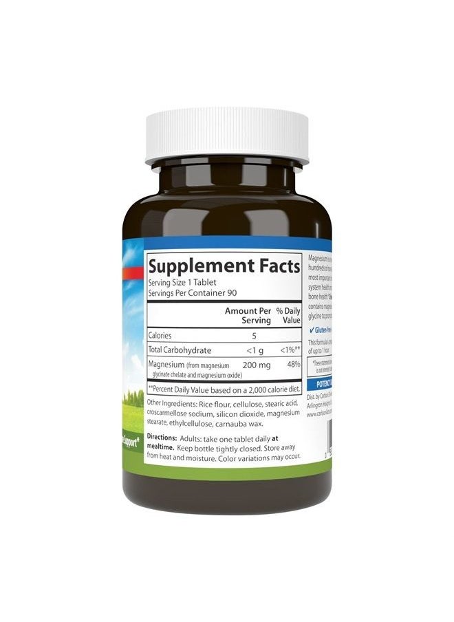Carlson - Chelated Magnesium Glycinate 200Mg 90 Tablets - Image 1