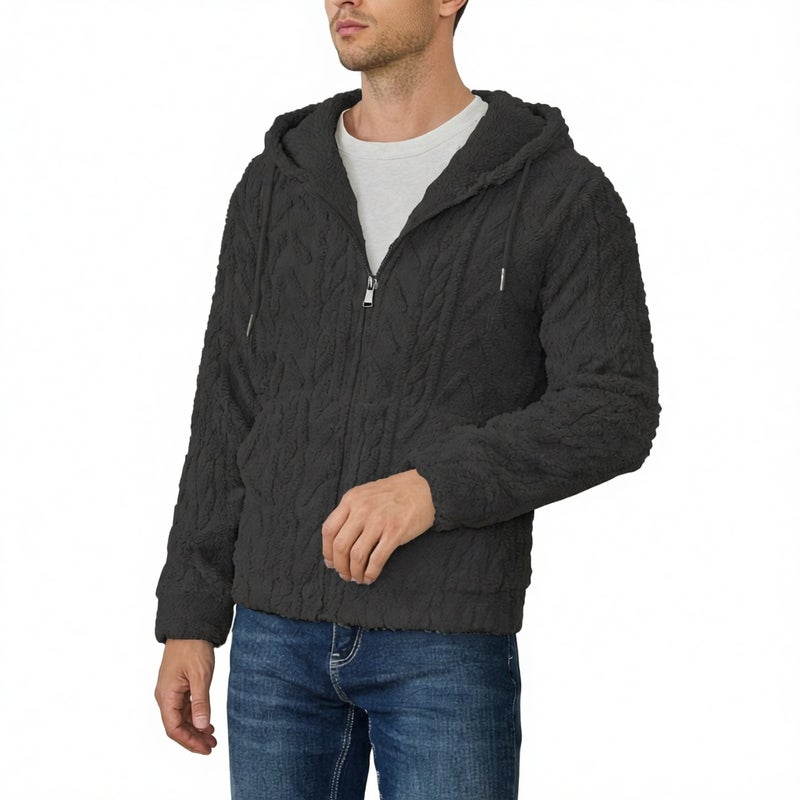 Men's Casual Hooded Sweatshirt Outdoor Jacket - Image 4