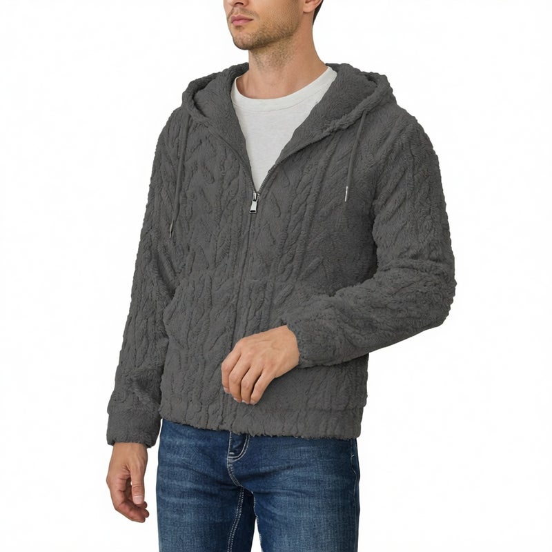 Men's Casual Hooded Sweatshirt Outdoor Jacket - Image 3