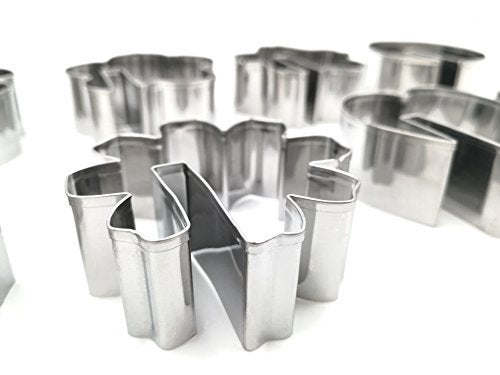 JOKUMO Bite Sized Over the Edge Mug Rim Cookie Cutters Set – 8 PC High Grade 430 Stainless Steel –Hexagram, Circle, Heart and 5 variation of Flower - Image 3