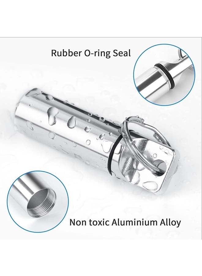 Ocean 3pcs Portable Pill Cases Metal Pocket Boxes Keychain Compartment Waterproof Daily Container Holder Medication Supplements Vitamins Cod Liver Oil - Image 4