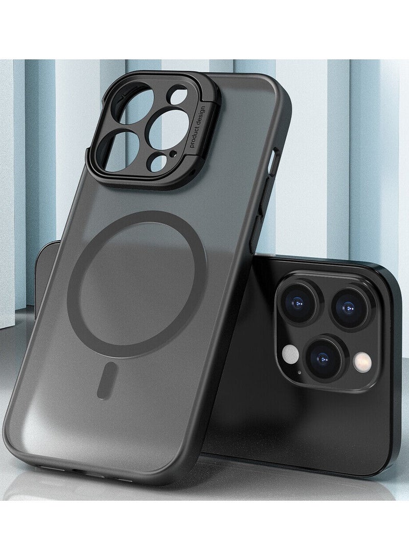 Color Fans - Magsafe Case for iPhone 15 Pro Max Camera Ring Stand Magnetic Cover Blue - Image 1