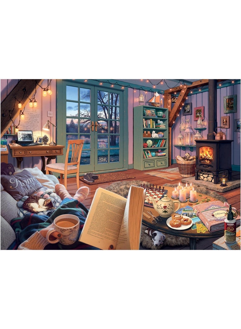 Halamodo 1000-Piece Cozy Home Scene Jigsaw Puzzle for Adults and Teens – Challenging Mini Puzzle with Micro Pieces, Ideal for Relaxation and Home Decoration – Perfect for Beginners and DIY Enthusiasts, Educational and Decompression Activity for Age 7+ - Image 1