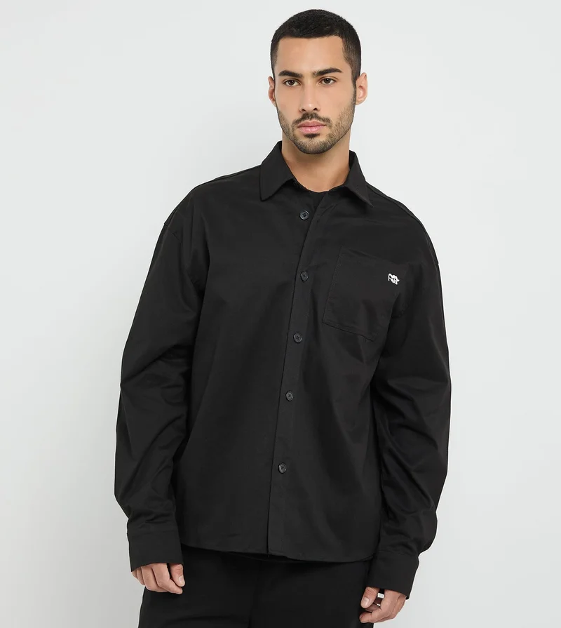 إف5 Men's F5 Long Sleeve Twill Shirt