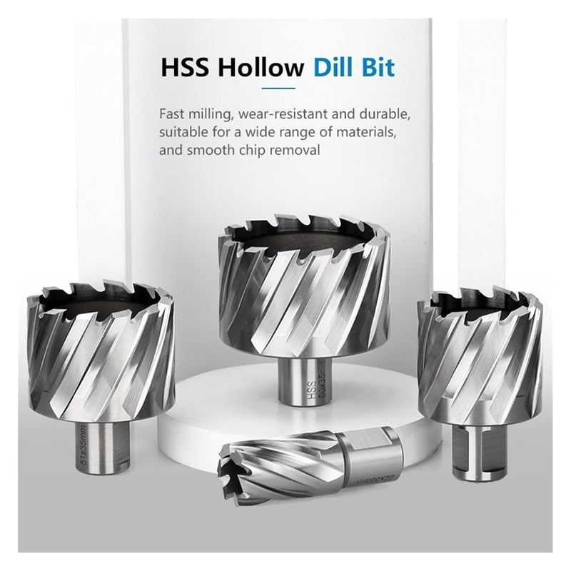 29x35mm HSS Annular Cutter Core Drill Bit Hollow Drill For Metal 19mm Weldon Shank - Image 3